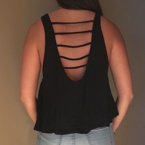 Black tank with back detail